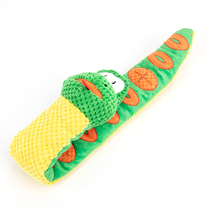 Snake Snuffle Toy Squeaky Dog Toys Boredom Stress Relief Game, Dog Puzzle Plush Toy IQ Training, Snuffle Toys for Dogs Foraging Instinct Training, Dog Chew Toy Treat Dispenser