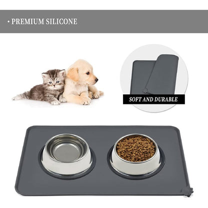 No Plus-Sized Silicone Pet Placemat Dog'S Paw Pet Cat Dog Food Bowl Pad