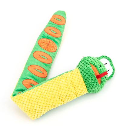 Snake Snuffle Toy Squeaky Dog Toys Boredom Stress Relief Game, Dog Puzzle Plush Toy IQ Training, Snuffle Toys for Dogs Foraging Instinct Training, Dog Chew Toy Treat Dispenser