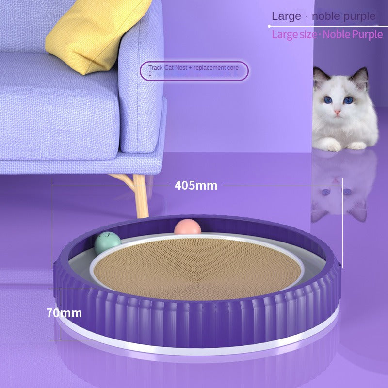 NEW round Cat Scratching Board Wear-Resistant Anti-Scratch Claw Grinder Furniture Protector Pet Products