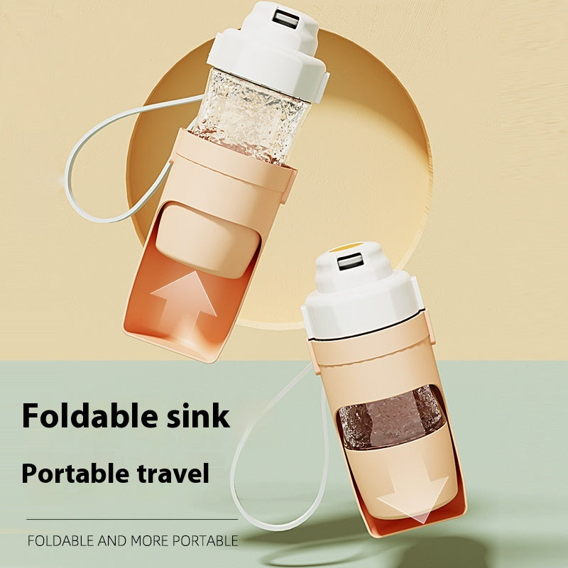 2 in 1 Travel Dog Water Bottle Pet Water Dispenser Feeder Drinking Feeder Dog Outing Water Feeder Pets Outdoor Portable Cup Pet Products